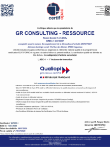 Certificat Qualiopi H4H Ressource